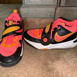 Nike Kids' Black, Pink, and Orange Sneakers